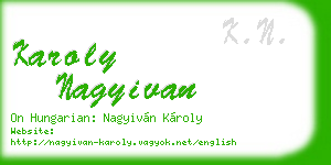 karoly nagyivan business card